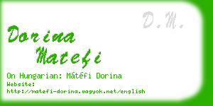 dorina matefi business card