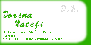 dorina matefi business card